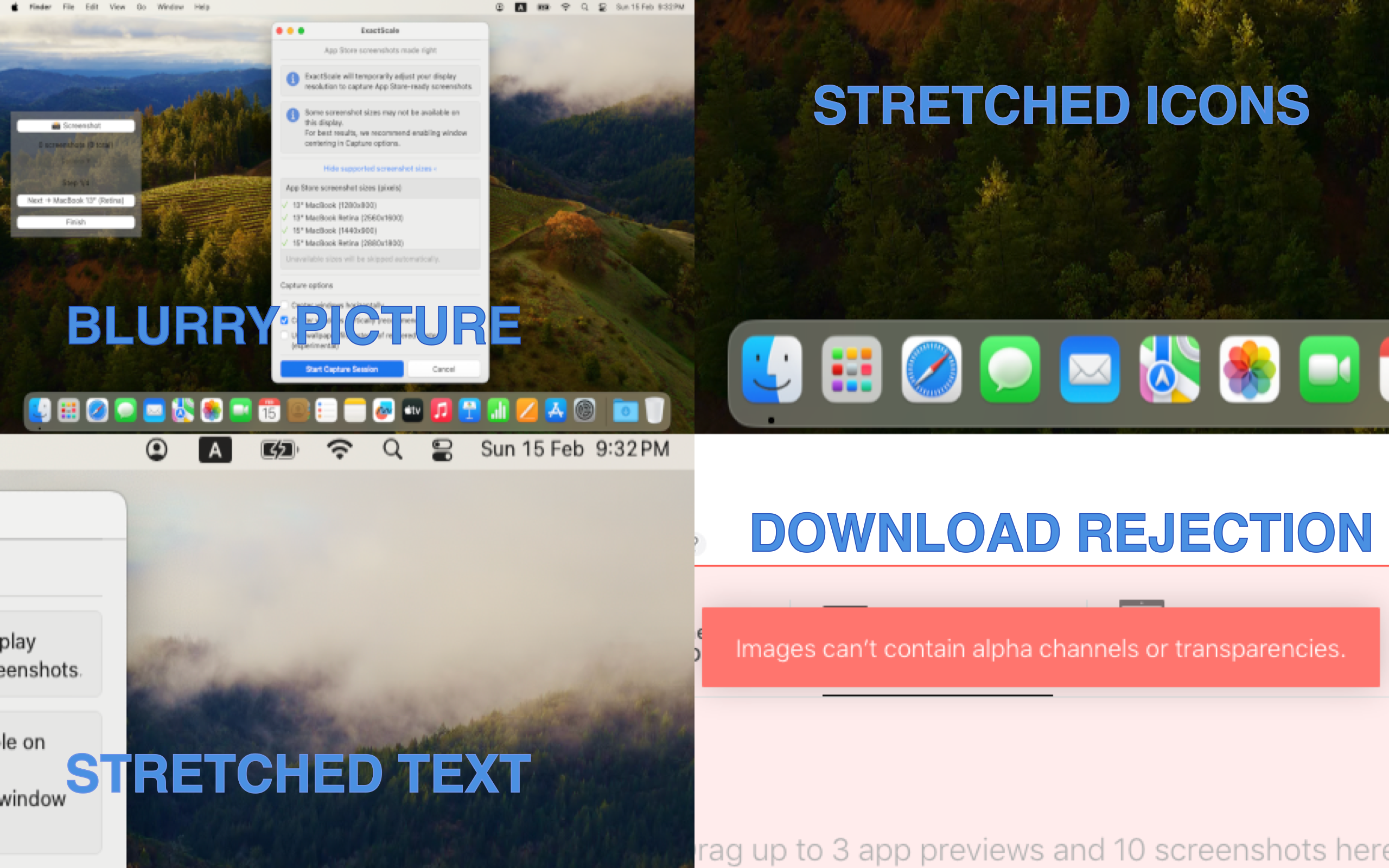 App Store upload and resolution problems